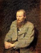 Portrait of the Writer Fyodor Dostoyevsky Perov, Vasily